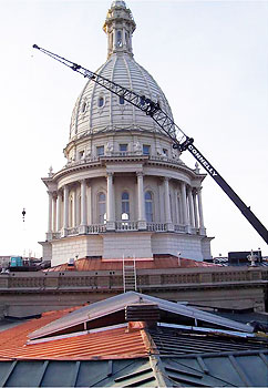 copper roof repairs mi state capitol building cass sheetmetal