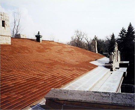 02 ford estate-slate tile roof replacement by CASS Sheetmetal Detroit MI