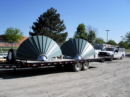 CASS Sheetmetal Fire-Station-Tower-Prefab-Cone-Dome Installation