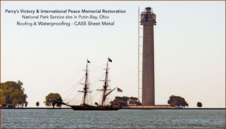 Perry-Monument-Tower-Restoration-Preservation Photos by CASS Sheetmetal Detroit MI