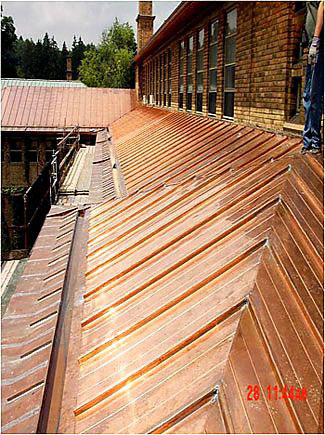 cranbrook-institute-library-copper-roof-replacement by CASS Sheetmetal Detroit MI