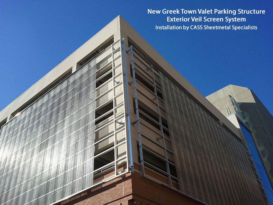 greektown-valet-parking-structure-installationCASS Sheetmetal Detroit MI