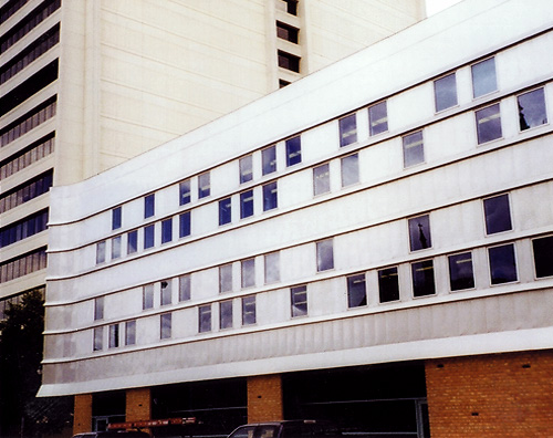 stainless-steel-siding-panels for hospital building installation by CASS Sheetmetal Detroit MI