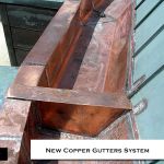 07 Commercial Building Copper Gutters CASS Sheetmetal Specialists Detroit MI