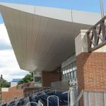 11 High School Sports Bleachers Metal Roofing CASS Sheetmetal Specialists Detroit MI